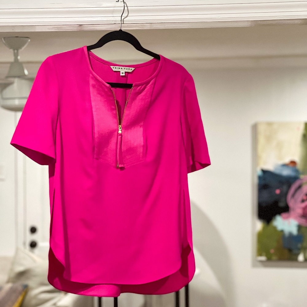 Fuchsia Tina Turk Top - Perfect for work and fun!